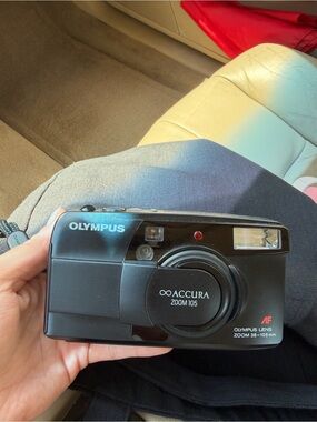 Olympus Black Accura Zoom 105 Point-and-Shoot Film Camera - TESTED